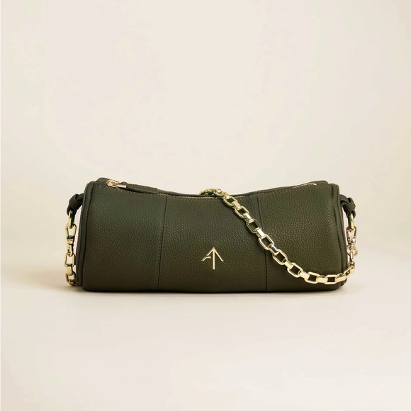 Manu Atelier Handbags - NWT Manu Atelier Cylinder Khaki Grained